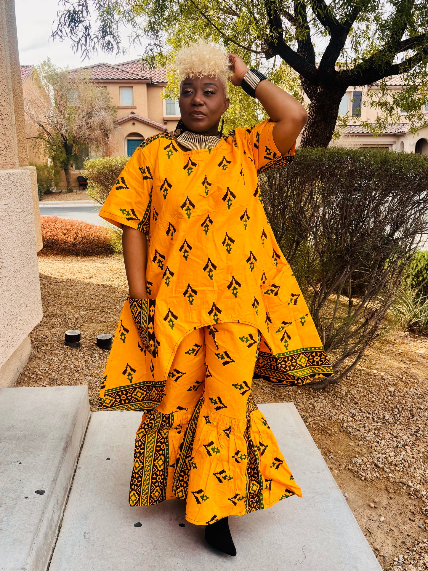 Queen Bee Pants Set (Head Wrap)