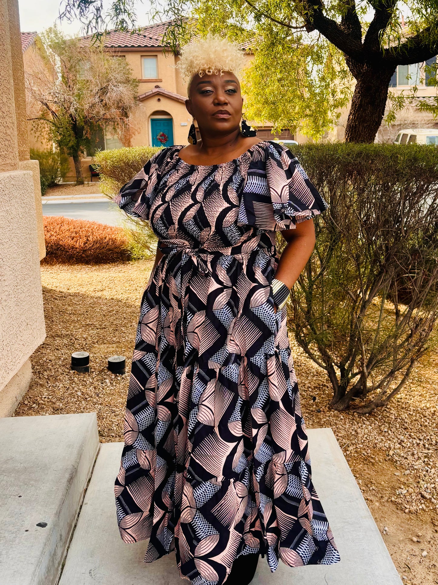 Something Simple African Dress (Head Wrap)