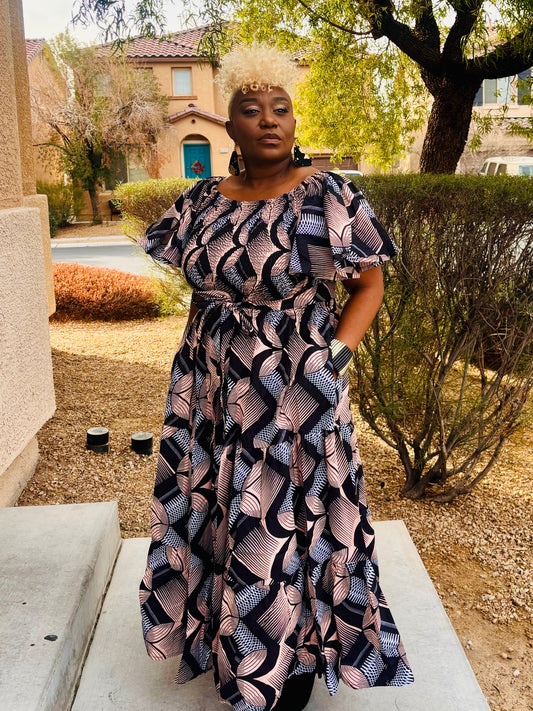 Something Simple African Dress (Head Wrap)