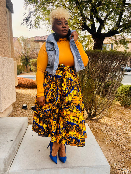 Watch Me African Skirt With Head Wrap