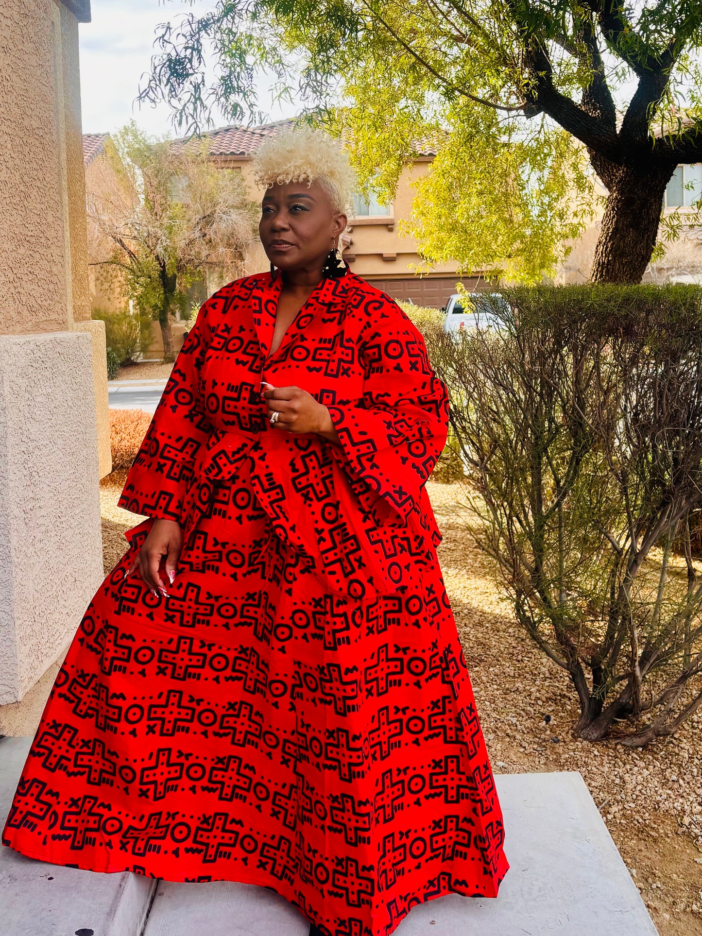 Covered By Jesus African Skirt Set (Head Wrap)