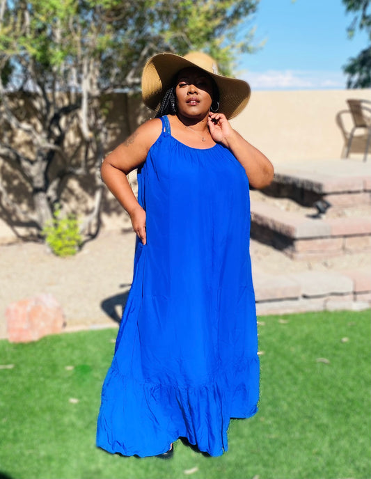 Oversize Summer Blue Dress